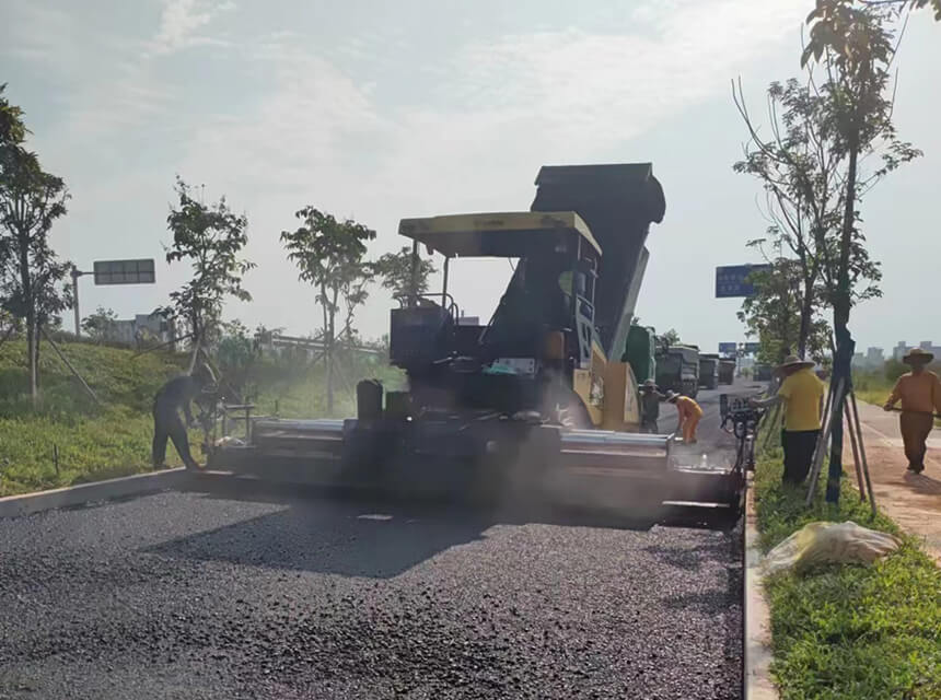 东莞茶山镇市政道路沥青施工