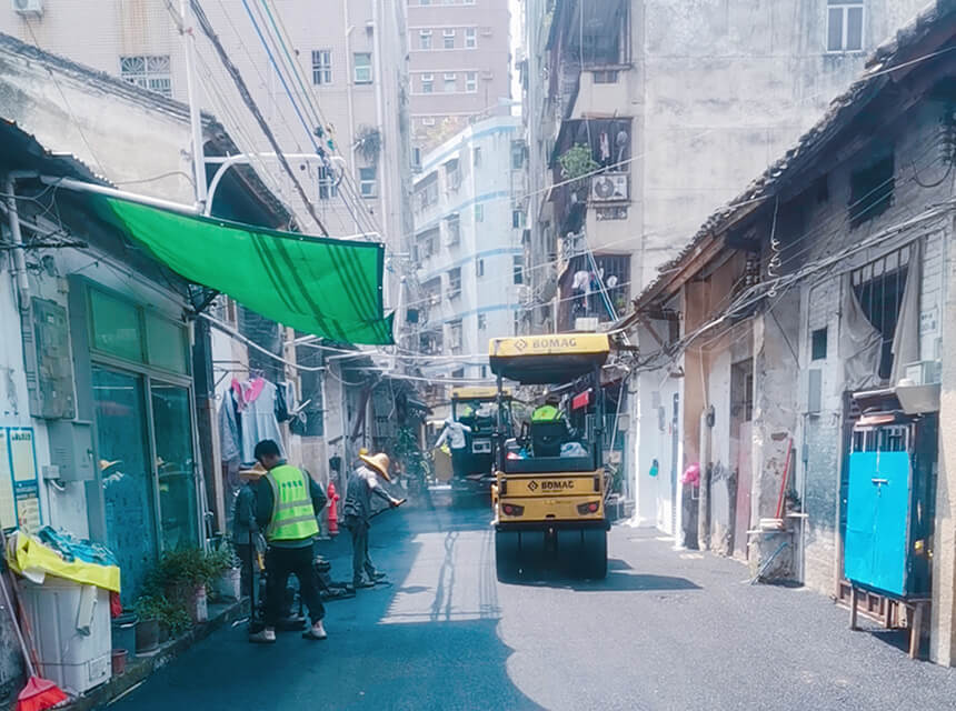 深圳龙岗区布吉城中村沥青施工